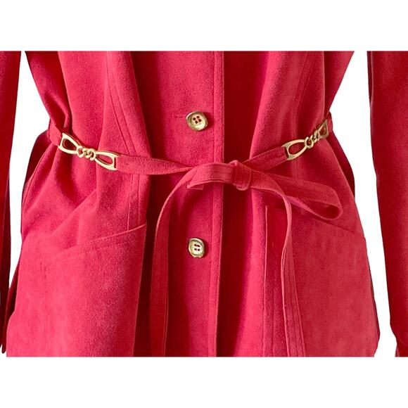 NEIMAN MARCUS Abe Scrader Womens Size 14 Vintage Faux Suede Jacket Skirt Set - Picture 10 of 16